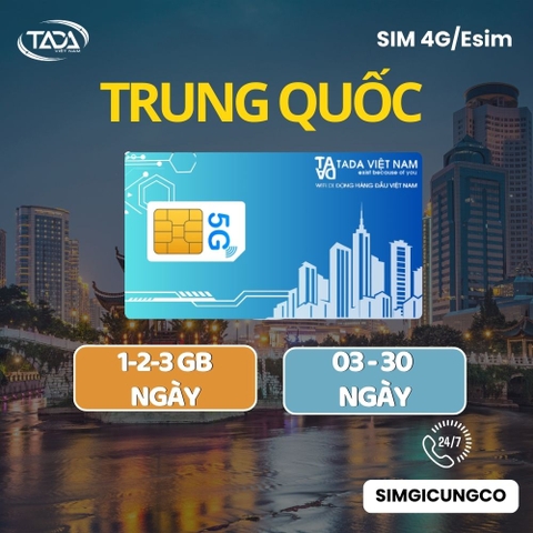SIM & eSIM Du Lịch Trung Quốc 4G/5G Dùng Google, Facebook, TikTok, Zalo Không Cần VPN