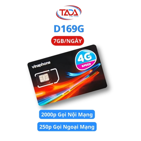 Sim & eSIM 4G Vinaphone D169G – Tặng 7GB/ngày, Miễn phí tháng đầu