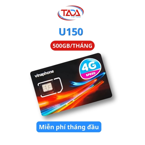 Sim Và Esim 4G Vinaphone U150 - Tặng 500GB/tháng - Miễn phí tháng đầu