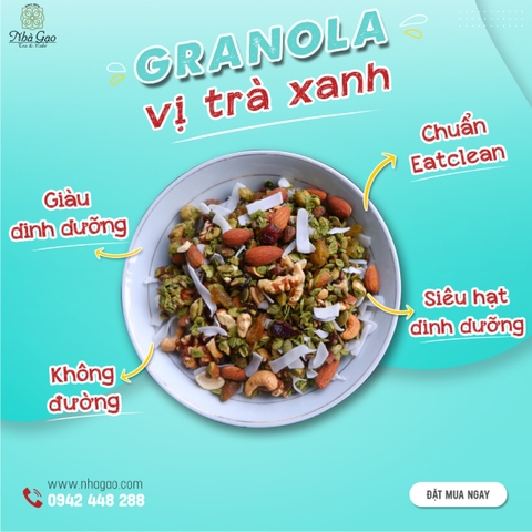 Ngũ cốc Granola vị trà xanh