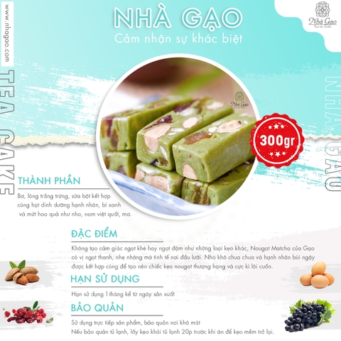 Kẹo Nougat vị matcha