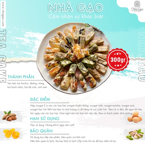 Hộp kẹo Nougat 5 vị