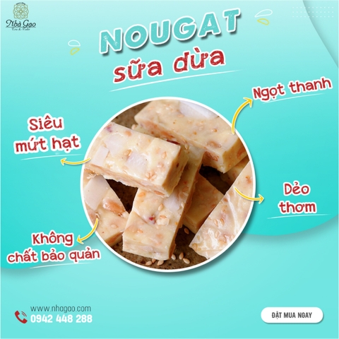 Kẹo nougat sữa dừa