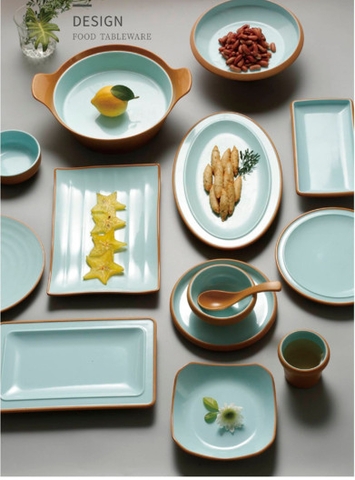 BỘ BÁT ĐĨA XANH NGỌC