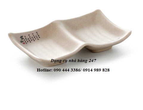 Chén chấm 2 ngăn “ CÁ TỐT LÀNH”:  JWT-58