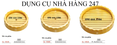 Khay sushi, sashimi giả gỗ SL-183A/ SL-184A/ SL-185A