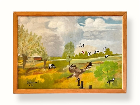 🎨 Tranh sơn dầu phong cảnh - Màu sắc sáng và thoáng, dễ treo