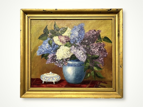 🎨 Bức tranh tĩnh vật hoa - sơn dầu Châu Âu