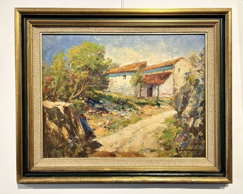 🏡 Bức tranh châu Âu - Ngôi nhà mái đỏ