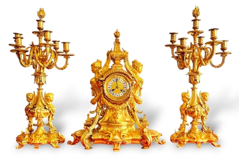 ⚜️ Bộ đồng hồ cổ Pháp cao cấp ~ năm 1880