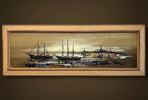 ⛵️ Tranh Châu Âu vẽ phong cảnh thuyền