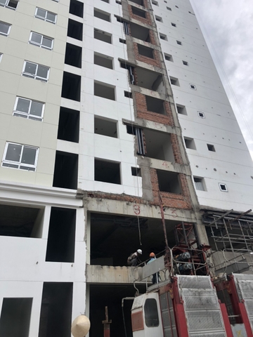 Tháo vận thăng Block B6 - Dự án Topaz Home 2, Quận 9, Tp Hồ Chí Minh