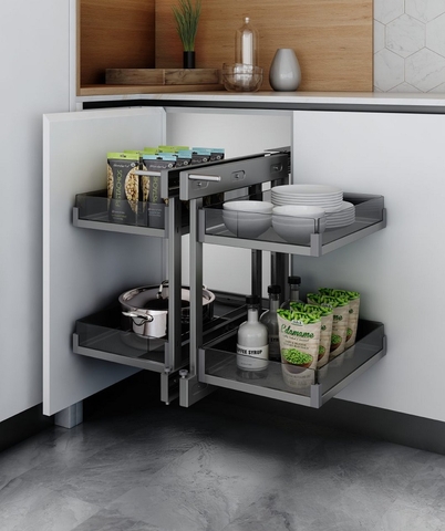 Kệ góc liên hoàn vách kính KGA-800ES - INOXEN