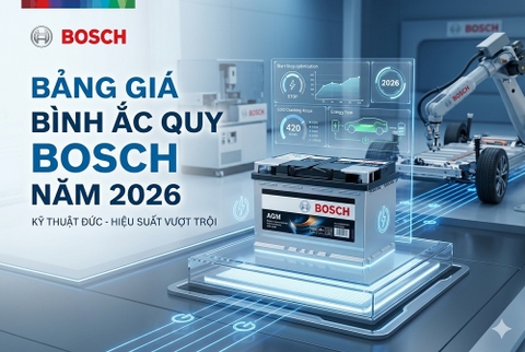 Bảng giá ắc quy Bosch - Made In Korea cập nhật 2026