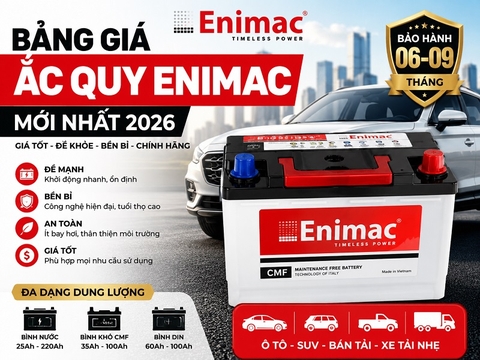 Bảng Giá Ắc Quy Enimac Mới Nhất 2026