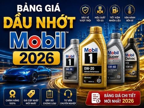 Bảng giá dầu nhớt Mobil 2026