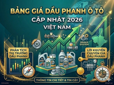 Bảng giá dầu phanh ô tô 2026