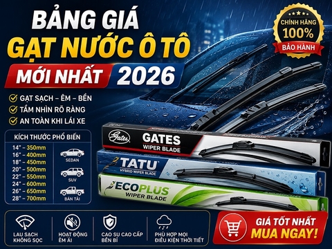 Bảng Giá Gạt Nước Ô Tô Mới Nhất 2026