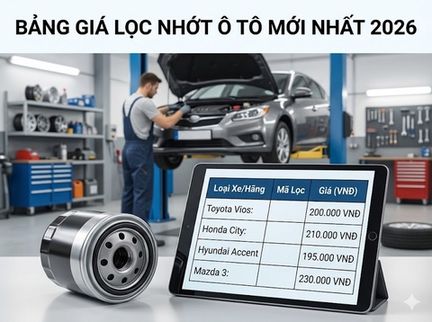 Bảng Giá Lọc Nhớt Ô Tô Mới Nhất 2026