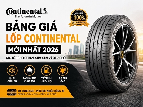 Bảng Giá Lốp Continental Mới Nhất 2026