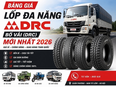 Bảng Giá Lốp Đa Năng Bố Vải DRC Mới Nhất 2026