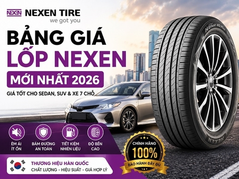 Bảng Giá Lốp Nexen Mới Nhất 2026