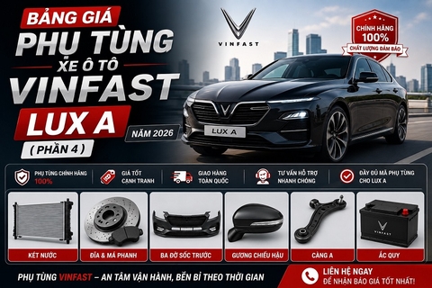 Bảng giá phụ tùng xe ô tô Vinfast Lux A năm 2026 (phần 4)