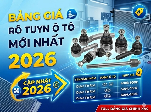 Bảng Giá Rô Tuyn Ô Tô Mới Nhất 2026