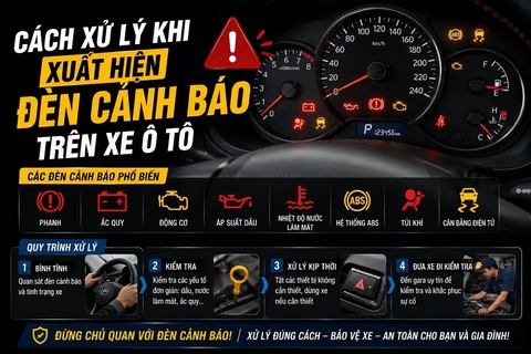 Cách xử lý khi xuất hiện đèn cảnh báo trên xe ô tô