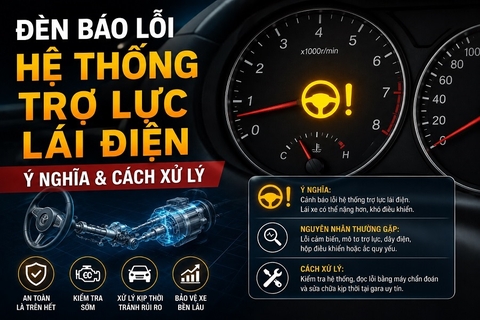 Đèn báo lỗi hệ thống trợ lực lái điện: Ý nghĩa & Cách xử lý