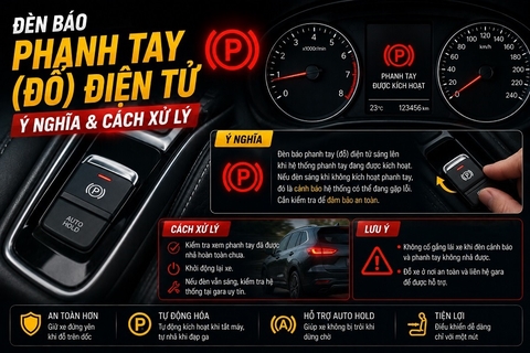 Đèn báo phanh tay (đỗ) điện tử: Ý nghĩa & Cách xử lý