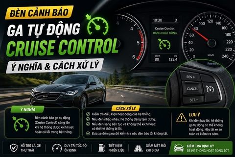 Đèn cảnh báo ga tự động Cruise Control: Ý nghĩa & Cách xử lý