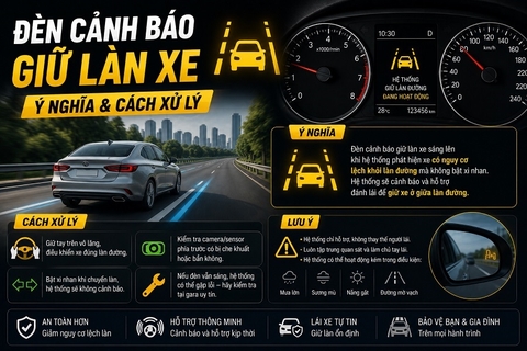 Đèn cảnh báo giữ làn xe: Ý nghĩa & Cách xử lý