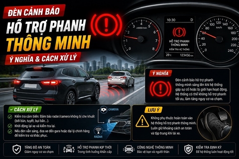 Đèn cảnh báo hỗ trợ phanh thông minh: Ý nghĩa & Cách xử lý