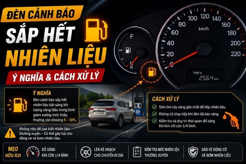 Đèn cảnh báo sắp hết nhiên liệu: Ý nghĩa & Cách xử lý
