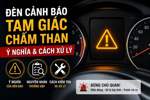 Đèn cảnh báo tam giác chấm than: Ý nghĩa & Cách xử lý