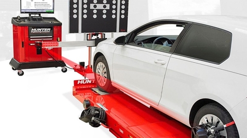 Dịch vụ căn chỉnh bánh xe, căn chỉnh lái trên máy Hunter