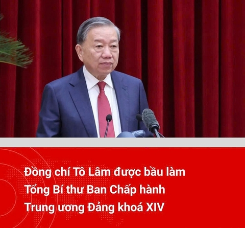 Đồng chí Tô Lâm tiếp tục giữ chức Tổng Bí Thư khóa XIV