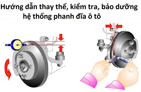 Hướng dẫn thay thế, kiểm tra, bảo dưỡng hệ thống phanh đĩa ô tô