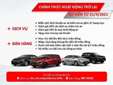 TOYOTA HOÀN KIẾM HOẠT ĐỘNG TRỞ LẠI SAU ĐỢT DỊCH COVID