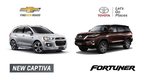 So sánh Toyota Fortuner và Chevrolet Captiva