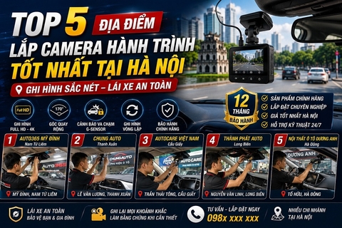 Top 5 địa điểm lắp camera hành trình tốt nhất tại Hà Nội