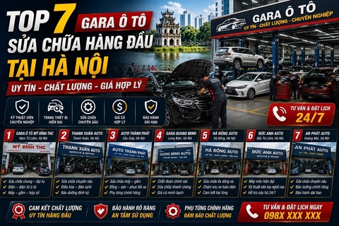 Top 7 gara ô tô sửa chữa hàng đầu tại Hà Nội