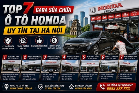 Top 7 gara sửa chữa ô tô Honda uy tín tại Hà Nội