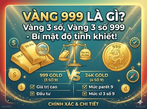 Vàng 999, vàng 3 số, vàng 3 số 999 là gì?