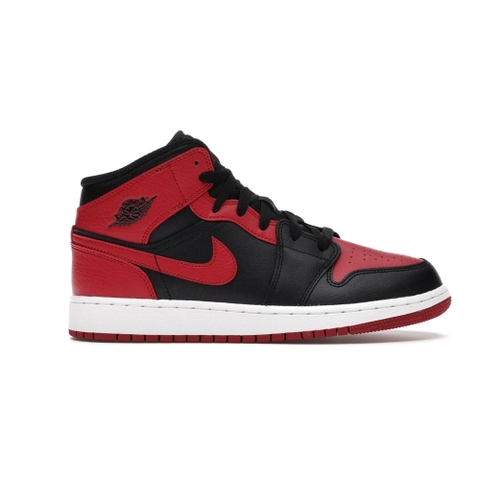Giày Nike Jordan 1 Mid Banned - Nữ - 554725074 - Đỏ Đen