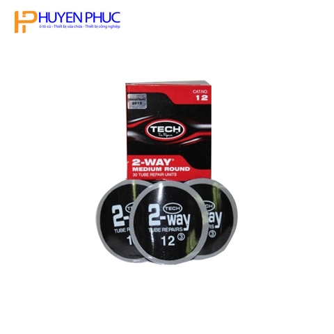 Hộp 30 miếng vá săm ô tô, xe máy Tech 12 (Tròn, 60mm)