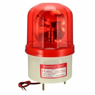 WARNING LAMP MODEL LTE-1101J, RED,dien ap 24V, cong suat 10W,Outer Size: phi 101x71