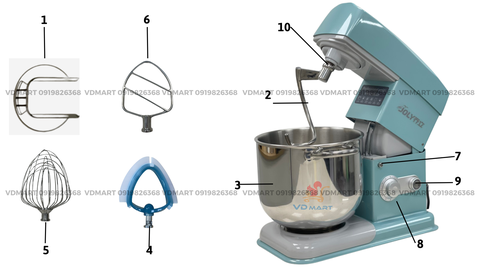 Hướng dẫn sử dụng Máy đánh trứng nhồi bột JOLY-QL 7600