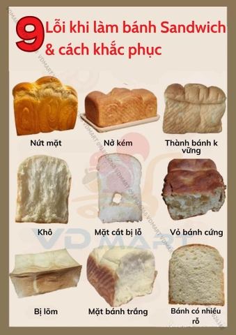9 lỗi khi làm bánh mì SANDWICH và cách khắc phục